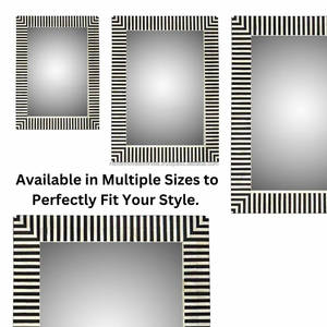 Cadre de miroir incrusté d'os de luxe moderne Design Art déco élégant pour votre maison - Product Image 2