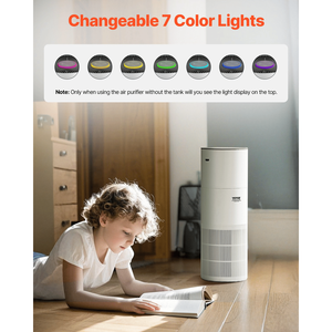 Purificateur d'air et humidificateur intelligents combinés pour grandes pièces jusqu'à 100 m², filtre à 3 étapes, connexion Wi-Fi, tout-en-un - Product Image 2