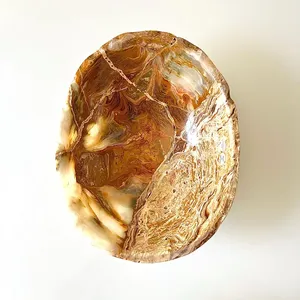 Cuenco de ónix de lujo, accesorio decorativo de mármol ónix, centro de mesa de piedra pulida de primera calidad, ónix artesanal hecho a mano, precio de venta al por mayor. - Product Image 6