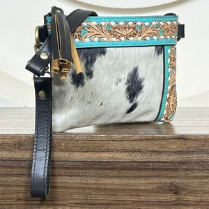 กระเป๋าสะพายข้างหนังวัวแท้ลายฉลุ ดีไซน์หรูหราทันสมัย ปี 2025 สำหรับผู้หญิง - Product Image 4