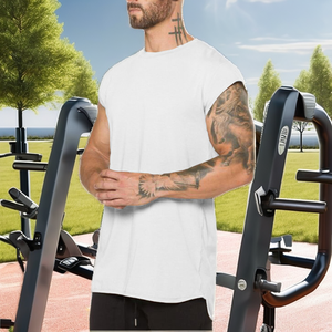 Camisetas de Verano para Hombre, de Poliéster/Algodón, Ecológicas, de Secado Rápido, Transpirables, para Gimnasio, Ajustadas, Casuales, sin Mangas, Diseño Colorido - Product Image 3