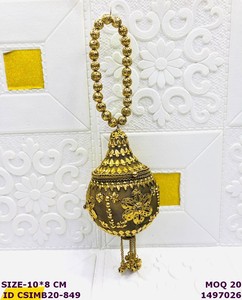 Handmade Luxury Satin Potli <b>Clutch</b> Bag for Women | Bridal <b>Wedding</b> Evening Purse Pearl Decoration | Designer Satin Handbag 1-1.9L - Product Image 3