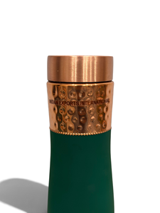 Elegante botella de cobre esmeralda de Indian Exports International. Cobre puro certificado - Product Image 3