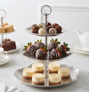 Premium <b>3</b> <b>Tier</b> Stainless Steel <b>Cake</b> <b>Stand</b> Handmade Multi Layer Serving Tray For Desserts Party Occasions - Product Image 5
