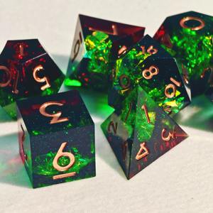 Jeu de dés en résine standard mathématique, dés polyédriques équilibrés en résine pour jeux de table professionnels et jeux de rôle, vente en gros - Product Image 2