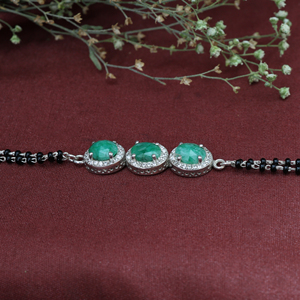 Natural Round Shape Emerald Glass <b>Bead</b> Fine <b>Bracelet</b> for Women Silver Gift Jewelry Bloomian May Birthstone Engagement Gift Women - Product Image 3