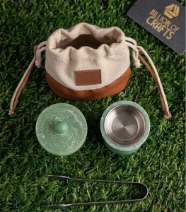 Ensemble de brûleur à bakhoor en résine de luxe avec boîte de rangement pour oud, sac de transport et pinces métalliques, encens arabe, décoration d'intérieur - Product Image 3