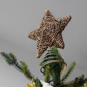 Décorations d'arbre de Noël en jonc de mer faites à la main, étoiles décoratives pour arbres de Noël, prix de gros, fournitures de fêtes - Product Image 6