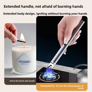 Type-C Gas Stoves <b>Lighter</b> Dericsson Rechargeable New Metal <b>Lighters</b> Scented Candle Kitchen Support <b>Custom</b> LOGO - Product Image 4