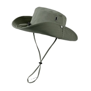 Wholesale Bucket <b>Hat</b> <b>Mens</b> Custom Logo Quick Dry Black Polyester Bucket <b>Hat</b> With String Wide Brim Bucket <b>Hat</b> <b>Sun</b> Shad - Product Image 1
