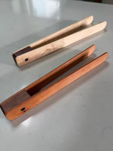 Pince de cuisine en bois faite à la main pour aliments, pain, légumes, steak, viande – Design attrayant très demandé à prix abordable - Product Image 2