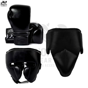 ชุดอุปกรณ์ชกมวย DAWN FROCE FIGHT GEARS ประกอบด้วยหมวกกันกระแทก ถุงมือ สนับแข้ง ทำจากหนัง PU ทนทาน ระบายอากาศได้ดี สวมใส่สบาย ป้องกันได้ทุกฤดู - Product Image 2