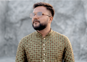Conjunto Kurta Pathani para Hombre, Estampado Geométrico, Camisa Larga con Cuello Mandarín, Atuendo Étnico Indio Pakistaní - Product Image 2