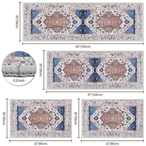 Set di 3 Tappeti da Cucina Antiscivolo Stile Boho, Spessi e Lavabili, Tappetini Runner per Cucina - Product Image 5