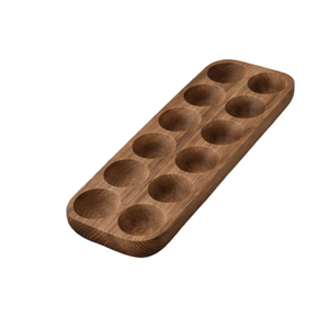 Plateau de service en bois pour œufs farcis avec 24 emplacements et inserts en ardoise au meilleur prix - Product Image 3