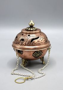 Hanging Brass <b>Incense</b> Burner Floral Carvings Hand-Made Eco-Friendly Indian <b>Incense</b> for Religious Use Chinese Style Aromatherapy - Product Image 2