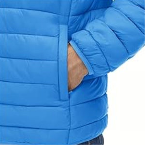 Vestes matelassées fines en toile pour hommes, de qualité professionnelle, au design moderne, avec col montant et logo frontal - Product Image 2