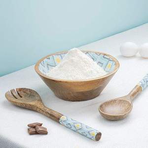 Ensemble de bols en bois de manguier émaillé faits à la main, très demandés, durables, rustiques, pour la cuisine, bols de service, bols à salade et à fruits, vaisselle décorative - Product Image 6