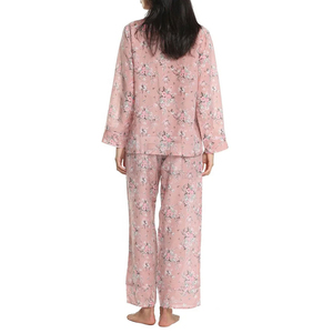 Vêtements de nuit en coton pour femmes, ensemble de pyjama, logo personnalisé, production OEM, fournisseur d'exportation mondial - Product Image 4