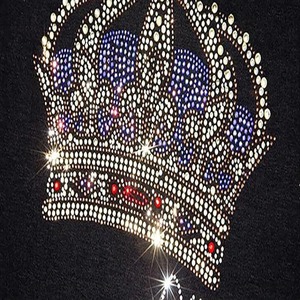 Camiseta de Hombre con Corona de Diamantes de Imitación, Diseño de Rey con Cristales Dorados, Camiseta Brillante de Manga Corta, Prenda Urbana de Alta Calidad para Fiestas y Moda - Product Image 5