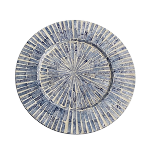 <b>White</b> Mother of Pearl Placemat <b>Round</b> Shell Charger Plate for Elegant <b>Dining</b> <b>Table</b> and Luxury Event Decor - Product Image 1