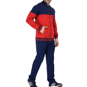 Survêtement homme color block à manches longues et col montant, coupe décontractée, tissu mi-lourd, idéal pour l'automne - Product Image 2