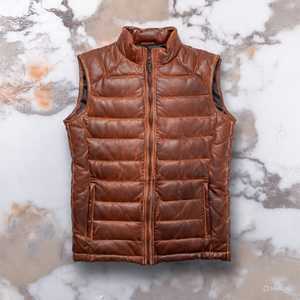 Leather Bomber <b>Jacket</b> <b>Summer</b> Streetwear Zipper Closure Stand Collar Solid Pattern Canvas Fabric - Product Image 4