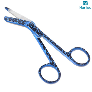Tijeras para Vendajes Lister de Acero Inoxidable Premium, con Patrón Impreso Azul Personalizado, para Primeros Auxilios, Enfermería y Cirugía - Product Image 4