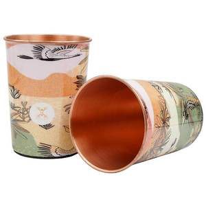 Vaso de Cobre con Estampado de Enredaderas de Jardín Botánico, Vaso de Diseño Reutilizable, Vajilla Premium, Regalo, Artículos para Beber - Product Image 5