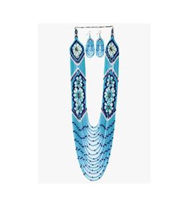 Ensemble collier et boucles d'oreilles exclusifs, créés pour les collections de bijoux de luxe et pour offrir en cadeau - Product Image 1