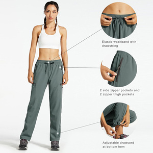 Pantalon de randonnée softshell pour femme, imperméable, coupe-vent, respirant, taille élastique avec poches, coupe régulière, toutes saisons, vêtements d'extérieur - Product Image 3