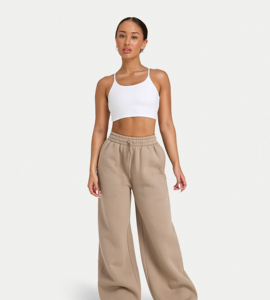 Pantalon de jogging taille haute à jambe large pour femme, coupe ample amincissante, idéal pour les sports d'extérieur automne-hiver - Product Image 3