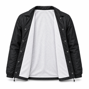 Coach <b>Jacket</b> Custom Logo Waterproof Windbreaker <b>Mens</b> Lightweight Snap Button Mesh Lined Streetwear Wholesale - Product Image 3