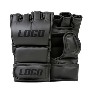 Gants de MMA en cuir véritable à lacets pour la boxe et l'entraînement aux arts martiaux - Respirants et personnalisables - Product Image 1