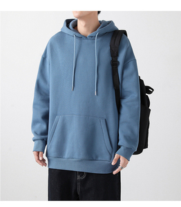 Sweat à capuche oversize tendance unisexe, coupe ample, avec strass, 100 % coton, hiver, personnalisable, haute qualité - Product Image 5