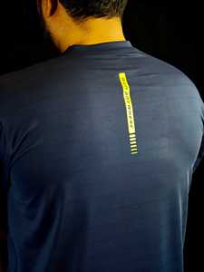 PUFFIN SPORTS T-shirt de course pour homme, coupe classique, manches courtes, respirant, en coton/fibre de bambou, imprimé, qualité supérieure, personnalisable OEM/ODM - Product Image 3