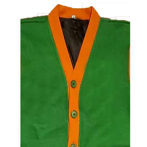 Cardigan en molleton tissé uni orange et vert de l'Université de Floride, fermeture à boutons, col en V, pour étudiants, hommes et femmes, polyester/coton - Product Image 2