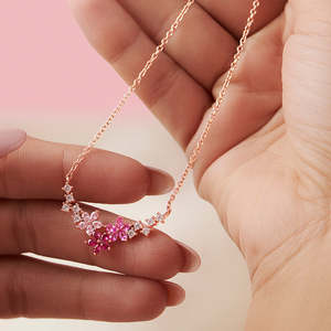 Super Oferta de Septiembre, Collar con Colgante de Flor de Plata de Ley 925 Chapado en Oro Rosa, para Mujer, Regalo de Joyería - Product Image 5