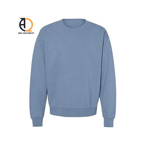 Sweat-shirts à manches longues en coton grande taille, motif uni, teinture unie, pour la saison hivernale - Product Image 3