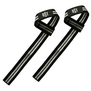 Cotton Wrist Straps With Grip Heavy Duty Weightlifting Powerlifting Straps For Gym <b>Strength</b> <b>Training</b> - Product Image 3
