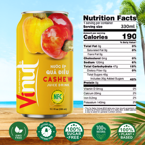 Vendeur chaud 330ml ISO HALAL KOSHER jus de fruits de noix de cajou naturel marque privée OEM ODM filtré prix de gros fabricant - Product Image 5