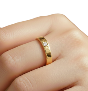 Magnifique Bague Unique en Diamant, Or Massif 10K 14K 18K, Diamant de Laboratoire Rond Couleur DEF Pureté VS VVS, Bague Épaisse et Imposante - Product Image 6