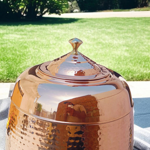 Hand Hammered Copper Water <b>Dispenser</b> Copper Pitcher Handmade Copper Drinkware Container Large <b>Beverage</b> Server - Product Image 4