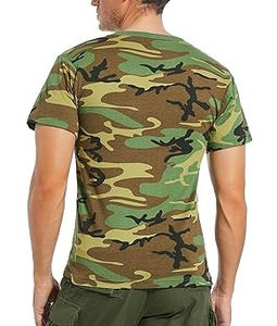 Camiseta Táctica para Hombre con Cuello Redondo y Estampado de Camuflaje Personalizado, MOQ Bajo, para Entrenamiento Deportivo y Caza, Transpirable - Product Image 4