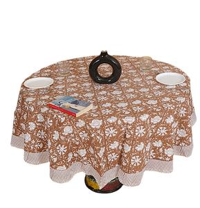 Mantel Moderno Personalizado Hecho a Mano, Impreso, 100% Algodón, Estilo Rústico Indio, Elegante para Bodas y Fiestas, Decoración del Hogar - Product Image 1