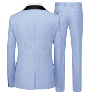 Modern Men 2 Piece Suit Slim Fit <b>Blazer</b> Trouser <b>Set</b> Elegant Formal Business Wedding Party Wear Custom Design - Product Image 2