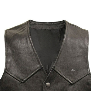 Men's <b>Leather</b> Motorcycle <b>Vest</b> Wholesale Adults OEM ODM Custom <b>Biker</b> Sleeveless Jacket Premium Casual Vintage Outerwear 2026 - Product Image 4