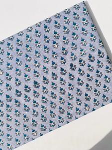 ผ้าฝ้ายพิมพ์ลายบล็อกอินเดีย  รักษ์โลก น้ำหนักปานกลาง ลายดอกไม้ สำหรับเสื้อเด็กชาย กระเป๋า ผ้าม่าน งานฝีมือ ของตกแต่งบ้าน - Product Image 3