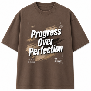 T-shirt à manches courtes pour homme, couleur marron, col rond, coupe classique, imprimé avec des lettres, décontracté, respirant, tissu jersey 100% coton - Product Image 1
