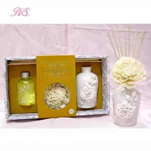 Aromaterapi Keramik Sola Bunga Diffuser Reed Diffuser Set Hadiah untuk Penyegar Udara